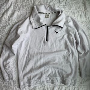 Pink 1/4 Zip Pullover Sweater